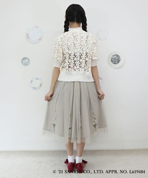 F i.n.t（フィント） ワンピース フラワー刺繍チュールワンピース/マイ