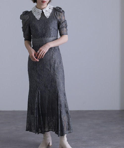 【Atlo by PourVous】半袖ワンピース　ブラック　オケージョンドレス atlo 「atlo」 「PourVous」半袖ワンピース M ブラック