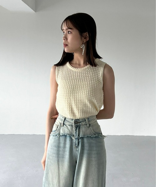 未使用セオリーcrew neck po staple cotton サマーニット Olu.（オルドット） サマーニット ニット セーター ポコポコ