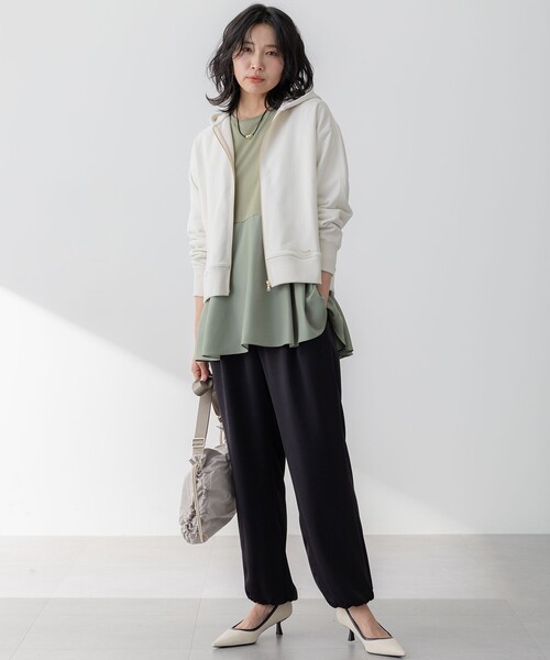極美品✨ 23区　杏さん着用　ナチュラルコットンベアコンビ ペプラム カットソー 23区｜【杏さん着用/ご好評につき新色追加】ナチュラルコットン