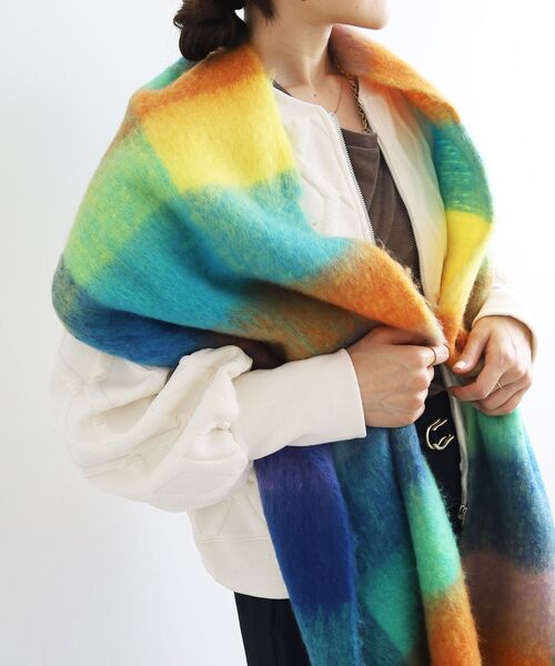 Chloé ターコイズ フリンジ ストール le.coeur blanc ストール マフラー 「WEB限定アイテム」ブロック