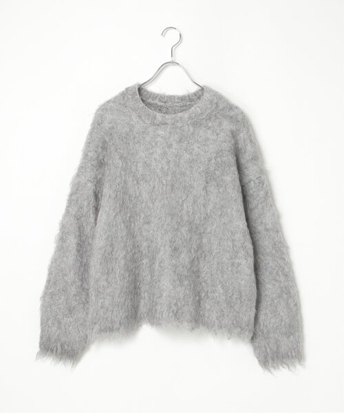 ニット セーター ブークレシャギークルーネックプルオーバー レディース FREAK'S STORE ニット セーター ブークレシャギープルオーバー