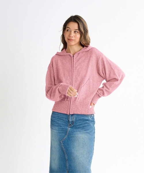パーカー SNUGGLY HOODIE/ロキシーダブルジップアップパーカー レディース