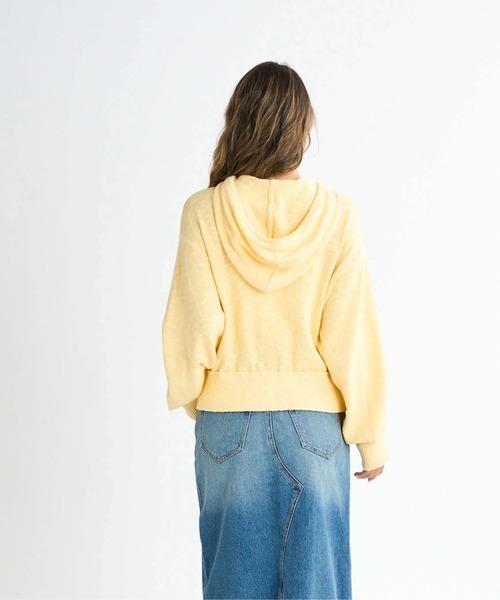ロキシー　イエロー パーカー ROXY（ロキシー） パーカー SNUGGLY HOODIE/ロキシーダブルジップ