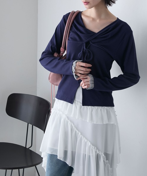 tシャツ スワイフライス_バックリボンフリルカットソー レディース 9102-1625re4.jpg