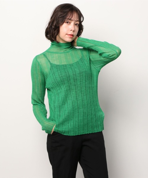 TAN（タン） タートルネックニット FREE グリーン レディース
