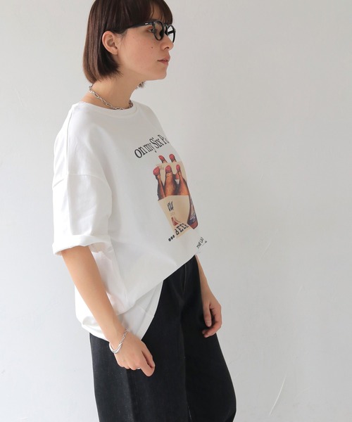 HER CLOSET（ハークローゼット） tシャツ 「HER CLOSET」オーバー