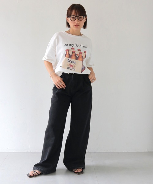 HER CLOSET（ハークローゼット） tシャツ 「HER CLOSET」オーバー