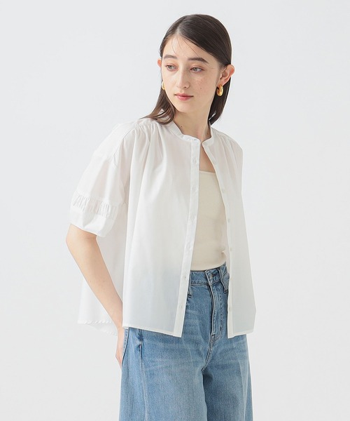 ブラウス シャツ 袖ギャザー ブラウス（S〜M） レディース B：MING by BEAMS ブラウス シャツ 袖ギャザー ブラウス（S〜M