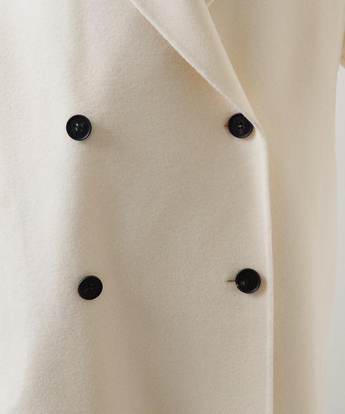 Whim Gazette ウールコート ボタンコート ベージュ FREE Whim Gazette（ウィムガゼット）の「メリンプミドルコート（ノーカラー
