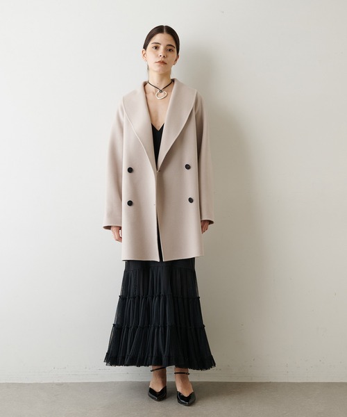 Whim Gazette ベージュ ロングコート サイズF ウィムガゼット Whim Gazette ファーロングCPOコート （greige） -靴