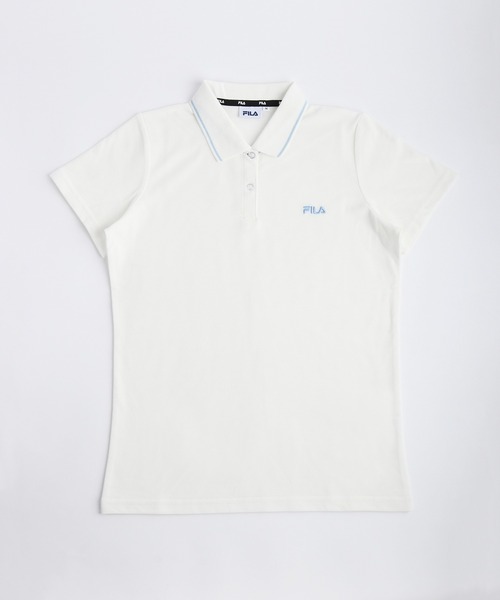 FILA（フィラ） ポロシャツ ポロ レディース 鹿の子 配色ライン 半袖