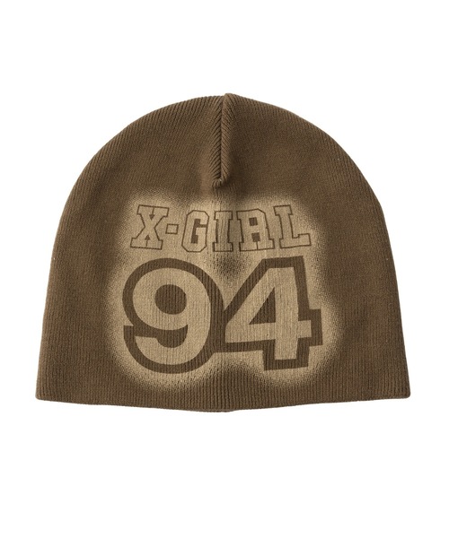 X-girl ニット帽 ニットキャップ DOTTED NUMBERING BEANIE