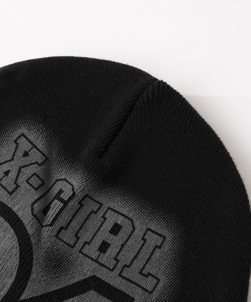 X-girl ニット帽 ニットキャップ DOTTED NUMBERING BEANIE