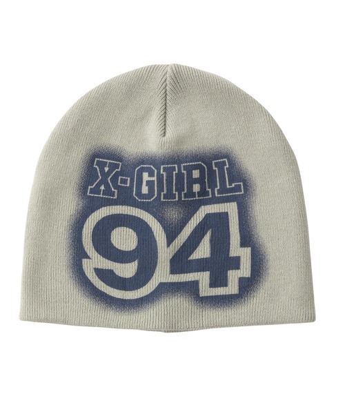 X-girl ニット帽 ニットキャップ DOTTED NUMBERING BEANIE
