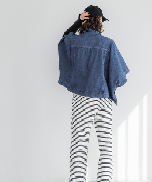 大人気♡完売品♡coca コカ大人気♡ デニムポンチョジャケットGジャン♡ セール☆3990円→2990円 デニムポンチョジャケット レディース