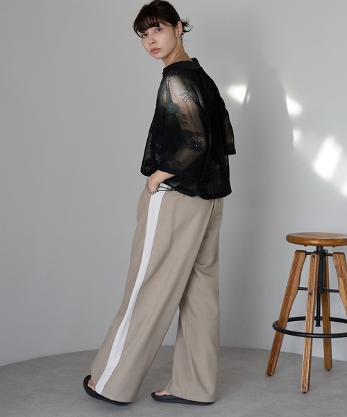 SOTT tシャツ 半袖 Flower mesh skipper tops フラワーメッシュ