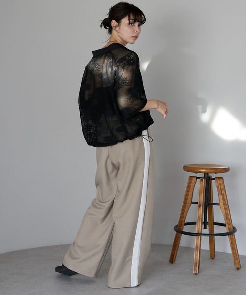 SOTT tシャツ 半袖 Flower mesh skipper tops フラワーメッシュ
