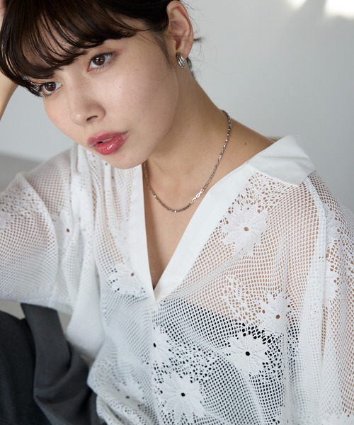 SOTT tシャツ Flower mesh skipper tops フラワーメッシュスキッパー
