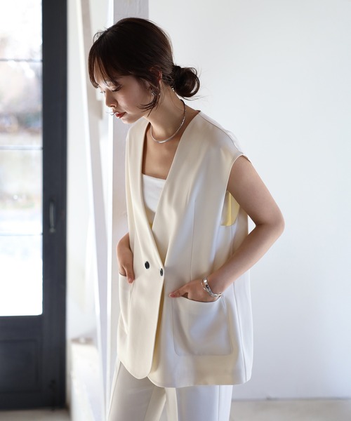 regleam LAYERED GILET レイヤード風ジレ regleam LAYERED GILET レイヤード風ジレ regleam LAYERED GILET