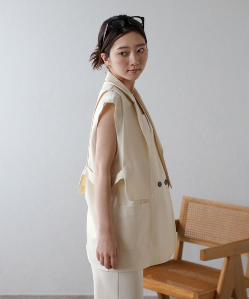 ENC ベスト ジレ layered vest / レイヤードジレベスト レディース