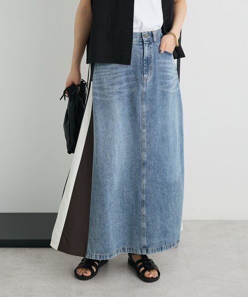 CRAFT STANDARD BOUTIQUE スカート デニム切替異素材スカート