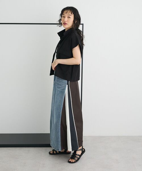 CRAFT STANDARD BOUTIQUE スカート デニム切替異素材スカート