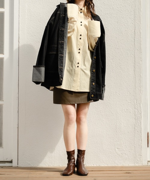 mideal デニムジャケット gジャン denim over jacket / デニム