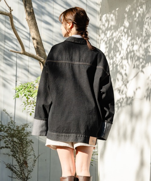 【美品♡】シェイプ オーバー Gジャン デニム ジャケット M 春 アウター JOSE MOON デニムジャケット gジャン OVER DENIM JACKET
