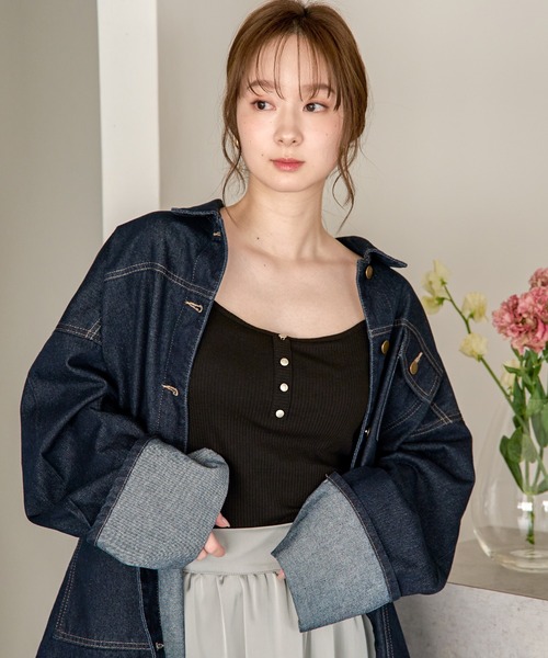 mideal デニムジャケット gジャン denim over jacket / デニム
