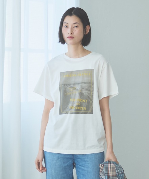 tシャツ 「 LA HUTTE」別注 PHOTOＴシャツ レディース
