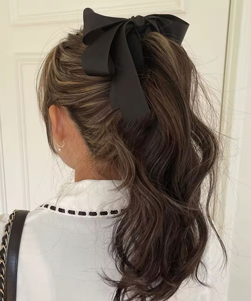 Port（ポート） ヘアクリップ 「 」 ビッグ リボン バナナクリップ