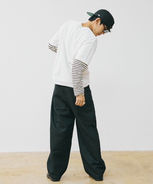 INTER FACTORY（インターファクトリー） ワイドパンツ ジーンズ HIROKI