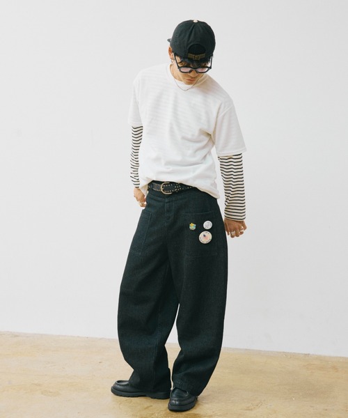 INTER FACTORY（インターファクトリー） ワイドパンツ ジーンズ HIROKI