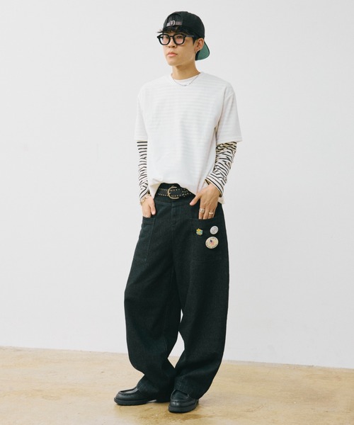 Hirokiページ INTER FACTORY（インターファクトリー） ワイドパンツ ジーンズ HIROKI