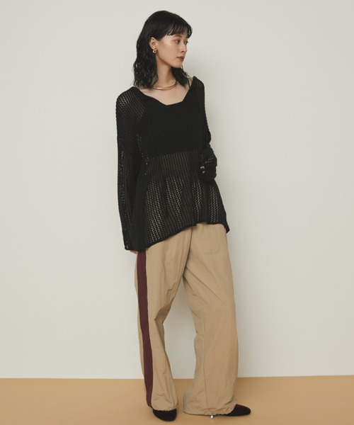 「MERLOT」 長袖ニット FREE ブラック レディース_画像2