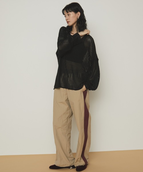 「MERLOT」 長袖ニット FREE ブラック レディース_画像3