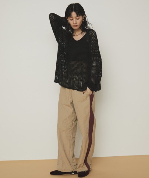 「MERLOT」 長袖ニット FREE ブラック レディース_画像4
