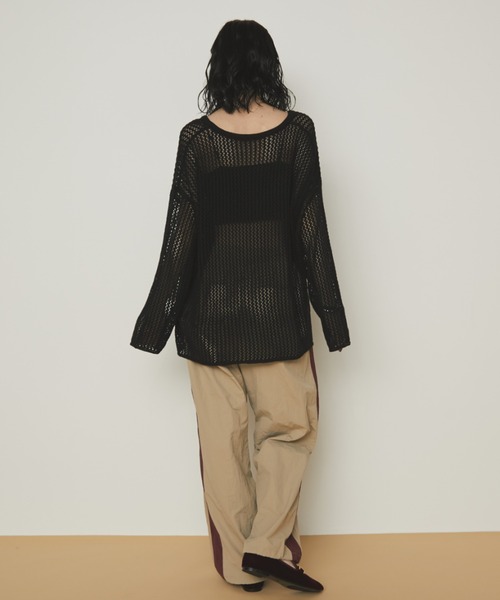 「MERLOT」 長袖ニット FREE ブラック レディース_画像5