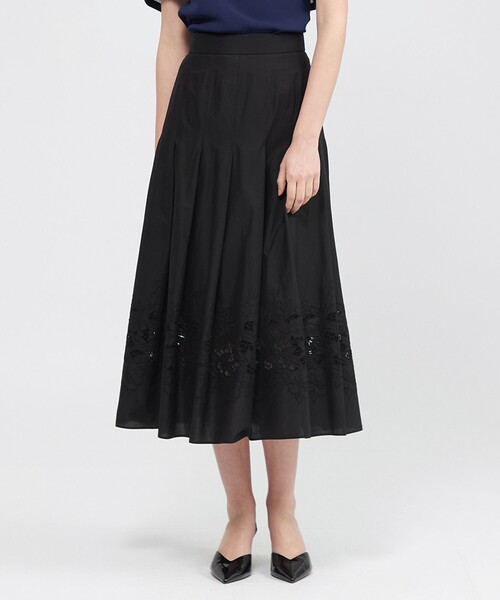 EPOCA フィオーレフレアスカート EPOCA（エポカ） スカート フィオーレエンブロイダリー タックフレア