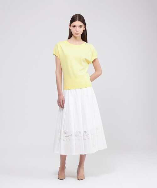 EPOCA フィオーレフレアスカート EPOCA（エポカ） スカート フィオーレエンブロイダリー タックフレア