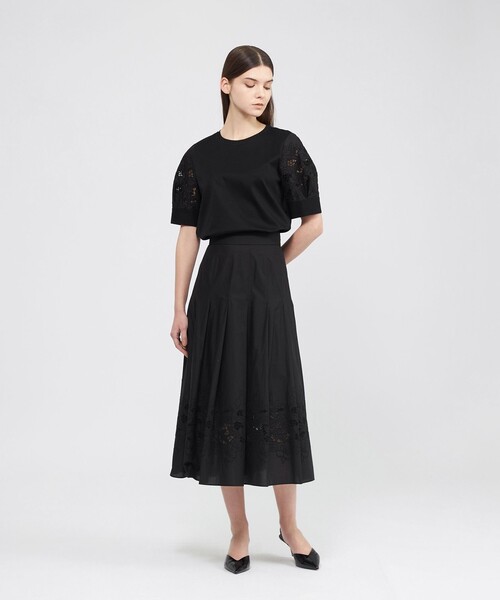 EPOCA フィオーレフレアスカート EPOCA（エポカ） スカート フィオーレエンブロイダリー タックフレア