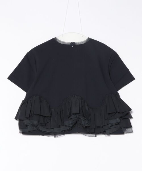 【新品・未使用】MARILYNMOONタフタスパイラルラッフル半袖トップス Marilyn Moon tシャツ タフタスパイラルラッフルハーフスリーブ