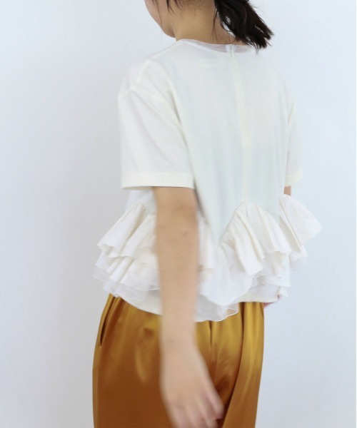 【新品・未使用】MARILYNMOONタフタスパイラルラッフル半袖トップス Marilyn Moon tシャツ タフタスパイラルラッフルハーフスリーブ