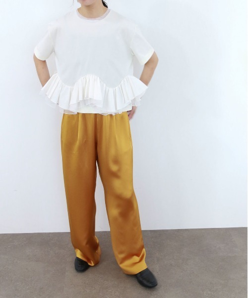 Marilyn Moon tシャツ タフタスパイラルラッフルハーフスリーブ
