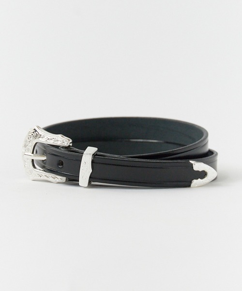 TORY Leather 黒ベルト 32サイズ TORY LEATHER/トリーレザー Bridle Leather Spur Belt レザー