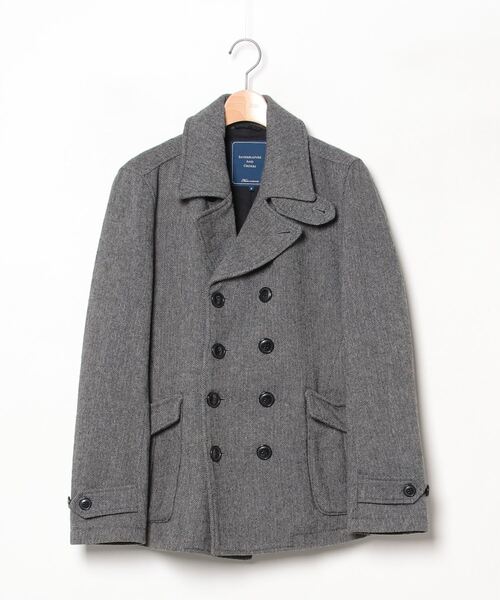 NANO universe（ナノ・ユニバース） ピーコート S グレー メンズ