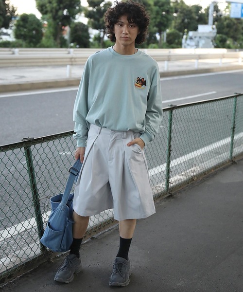 tシャツ HOOK -original- DOGワンポイント刺繍ロンTEE メンズ