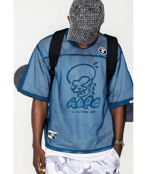 「新品」A Bathing Ape エイプ　メッシュ　Tシャツ　L 定価5万 AAPE BY A BATHING APE（エーエイプバイアベイシングエイプ） tシャツ