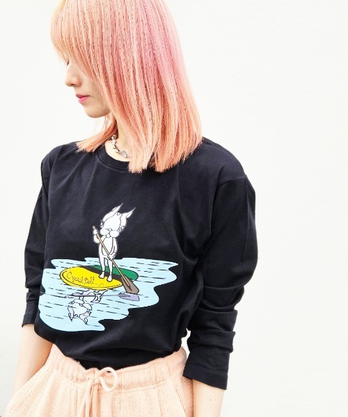 tシャツ LOHAS Hippie cutsew レディース CRYSTAL BALL tシャツ LOHAS Hippie cutsew レディース
